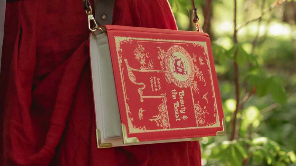 Enchanting Beauty And The Beast Book Purse 