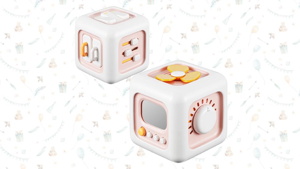 Baby busy cube toy