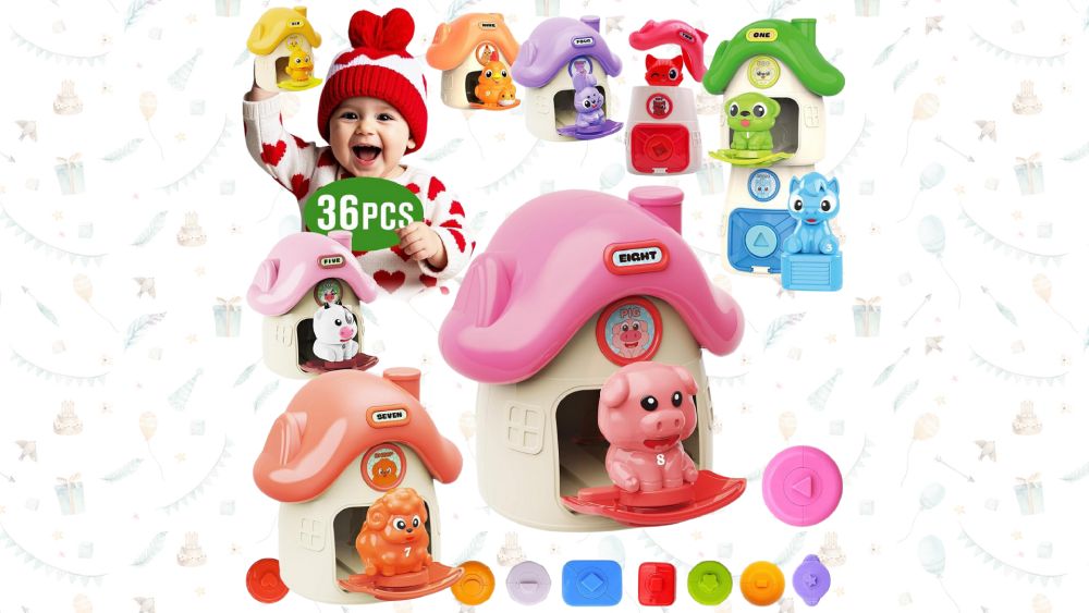 Barn counting animals and numbers toys