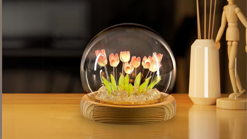 Flower night light for cozy and elegant atmosphere
