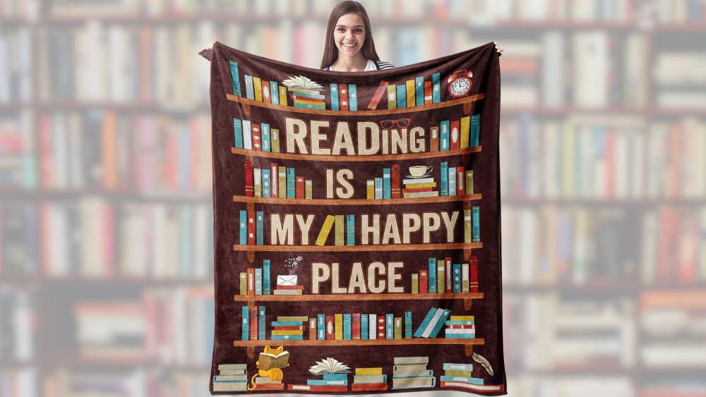 Bookworm cozy blanket