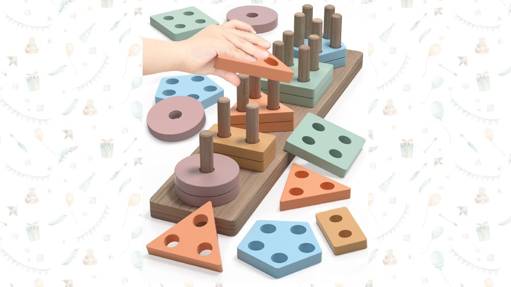 Wooden shape sorter