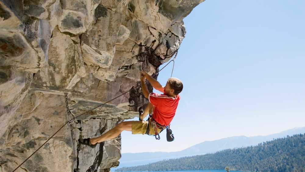 Rock climbing for adrenaline junky