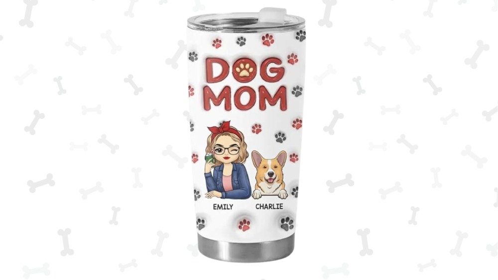 Dog mom tumbler insulated steel