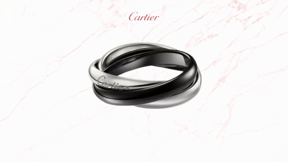Ceramic trinity ring