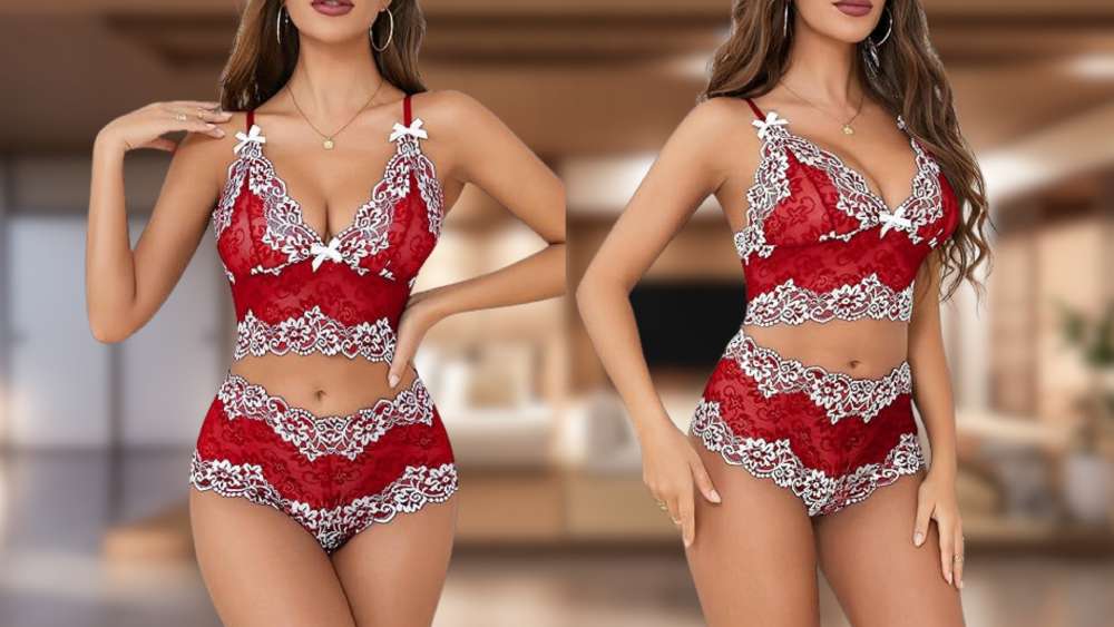 High-Waist Lingerie Set Gift Idea for Red Lovers