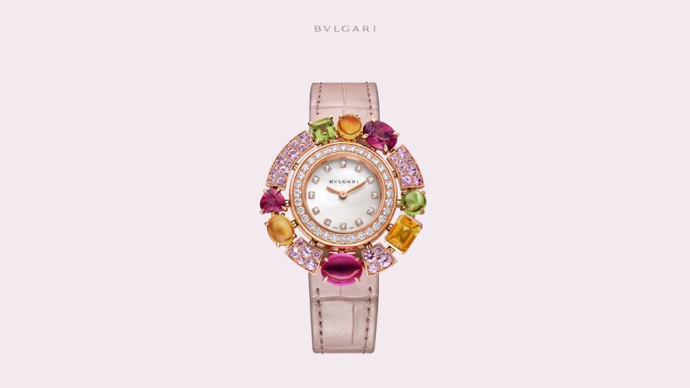 18k Rose gold watch with gems