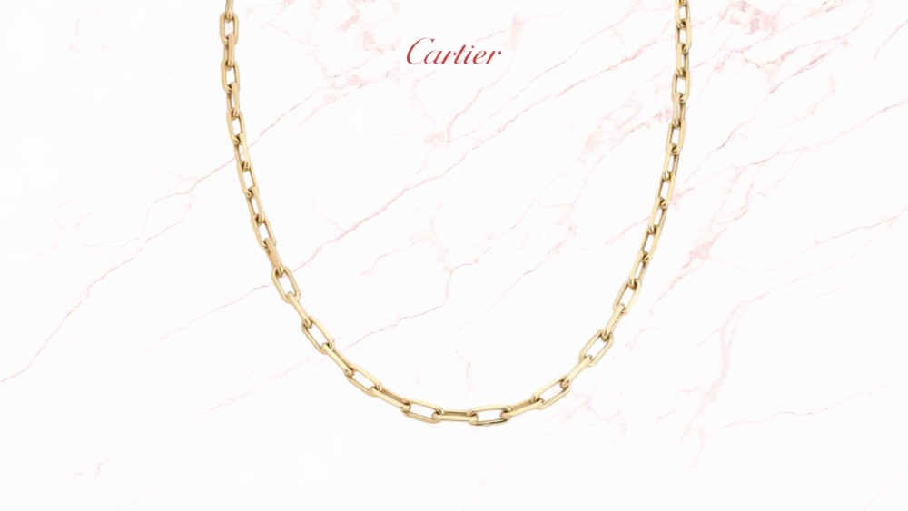 Santos-Dumont chain necklace in yellow gold
