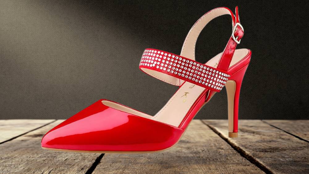 Straps High Stiletto Gift Idea for Red Lovers