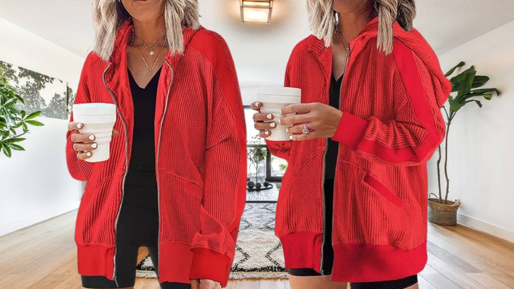 Oversized Casual Hoodie Gift Idea for Red Lovers