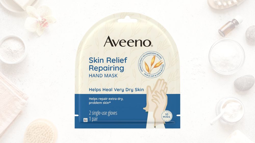 Skin Relief Repairing Hand Mask by Aveeno