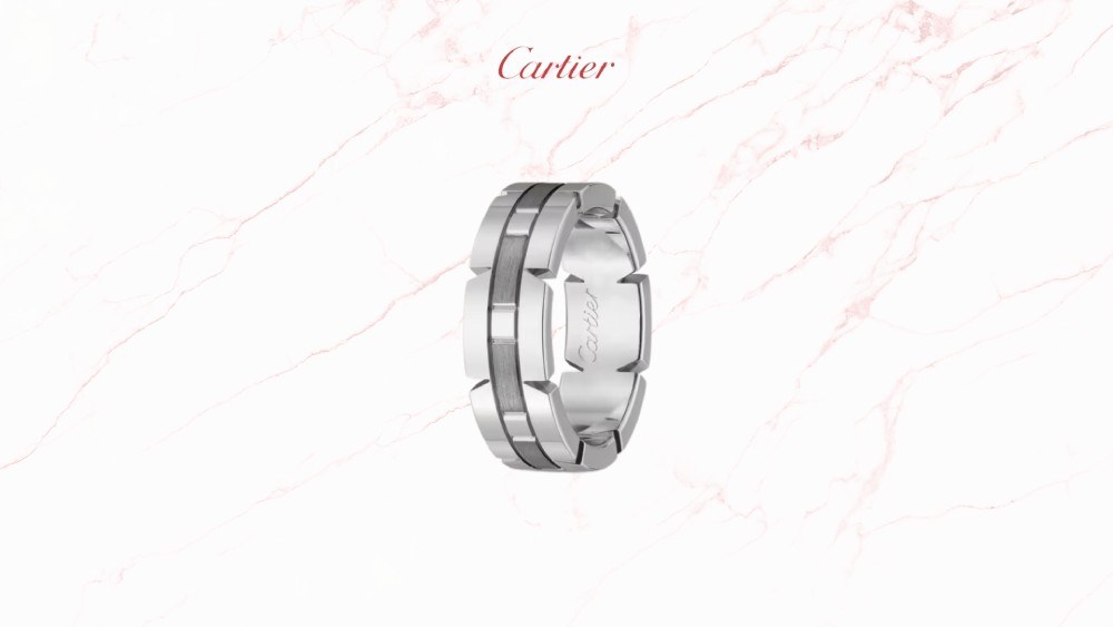 Française ring in white gold