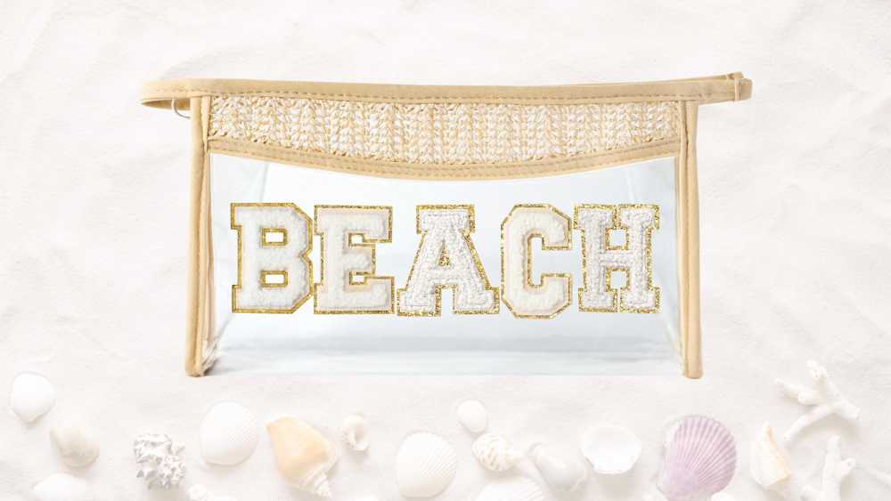 Boho style beach make up bag