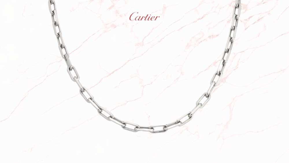 White gold Santos-Dumont chain necklace