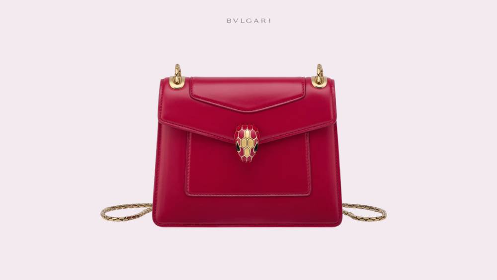 Royal ruby calf leather bag