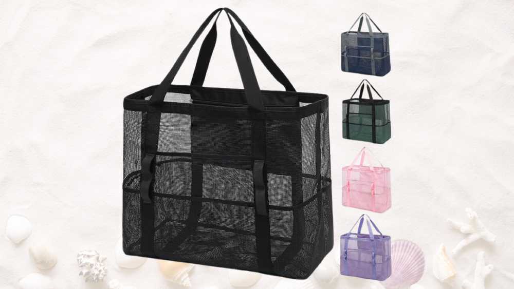 Mesh beach bag in different colors