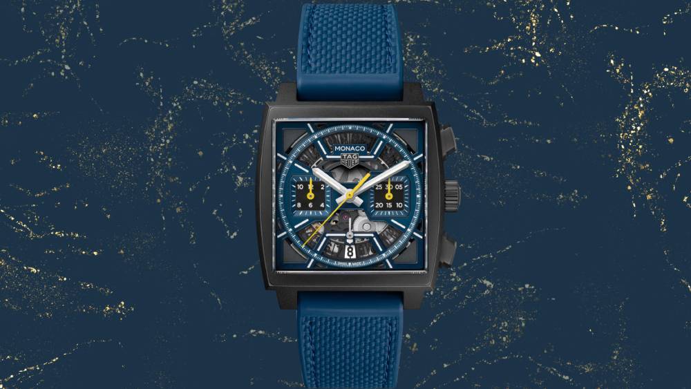Dark blue TAG Heuer Monaco