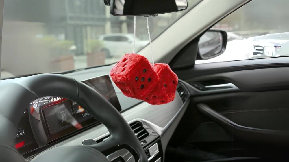 Fuzzy dice car decoration