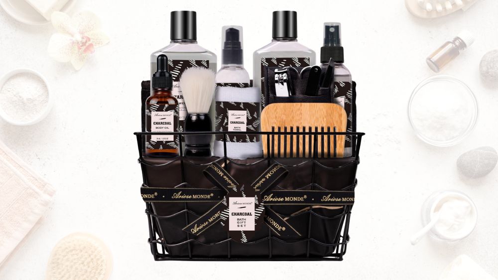 charcoal bath and body set