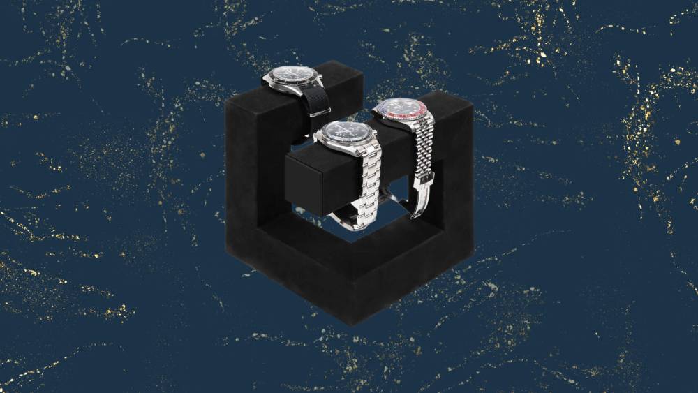Watch stand made of solid aluminum