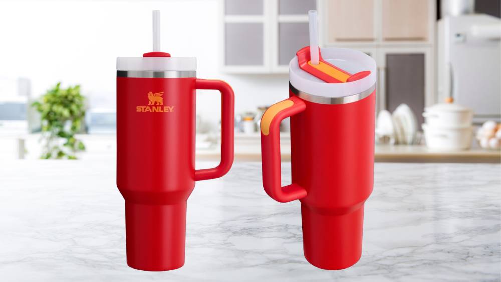 Red and yellow Stanley Quencher