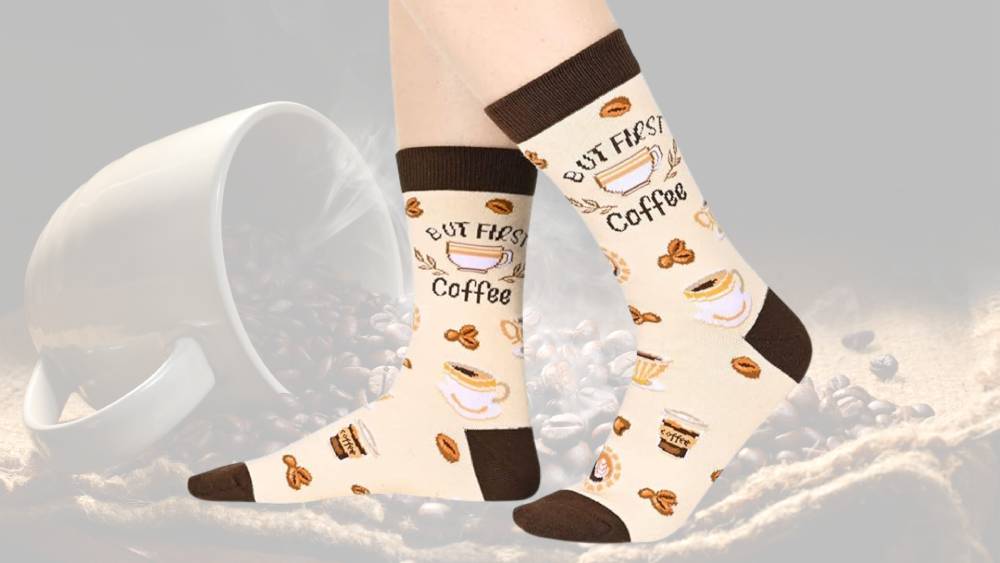 Coffee Socks With Funny Saying