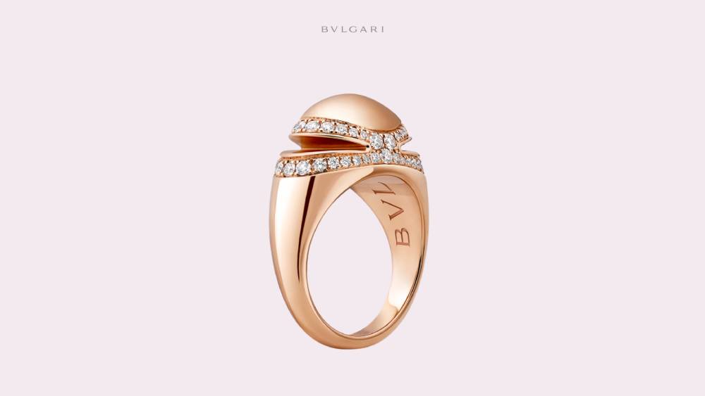 Rose gold ring set