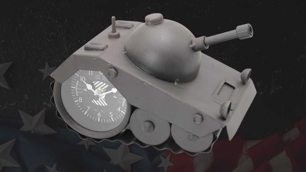 Army Tank Desk Clock