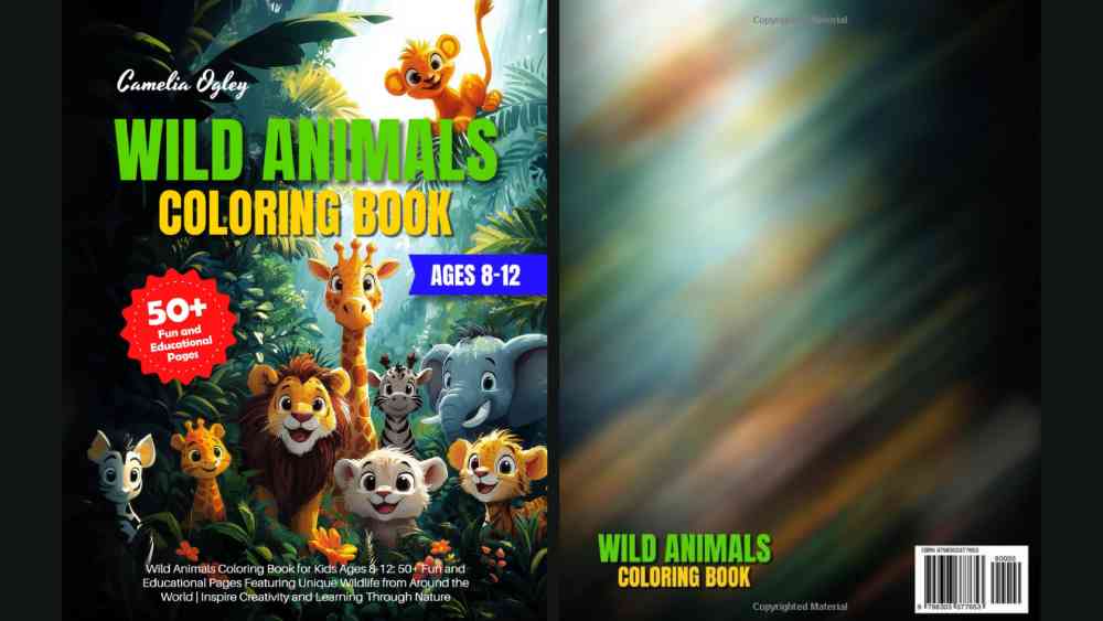 Wild animals Coloring book