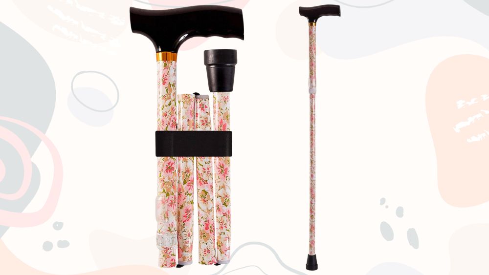 Foldable, adjustable cane