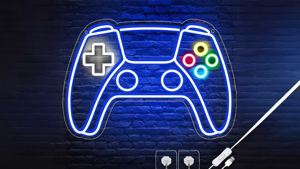 Gamepad-Shaped LED Neon Sign