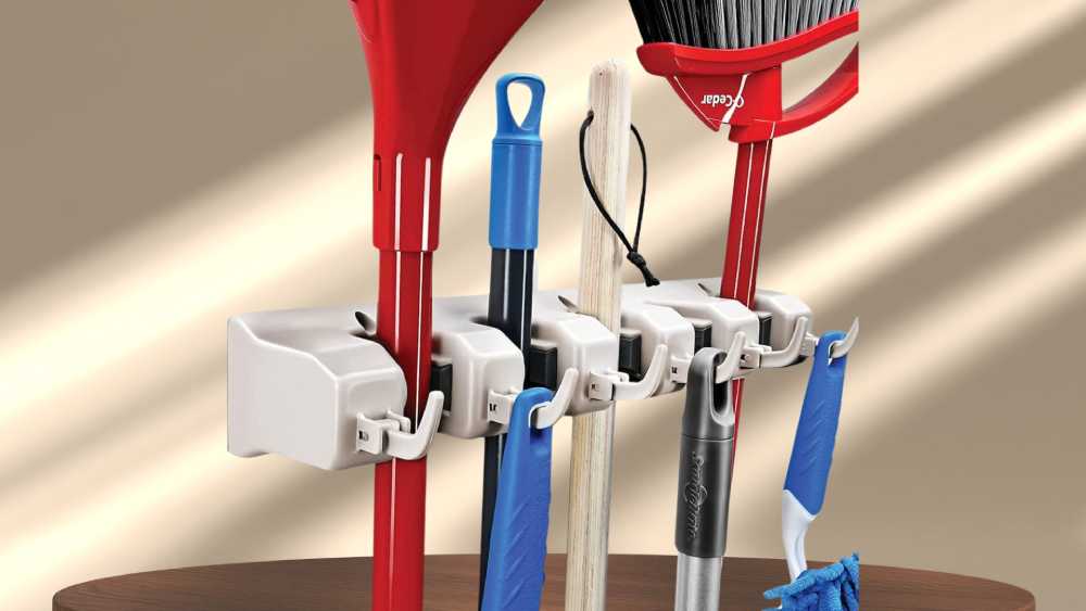 Broom Holder Home Storage Organizer