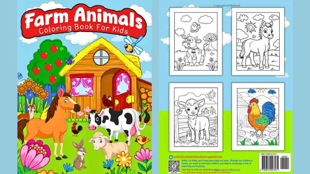 Farm animals Coloring book