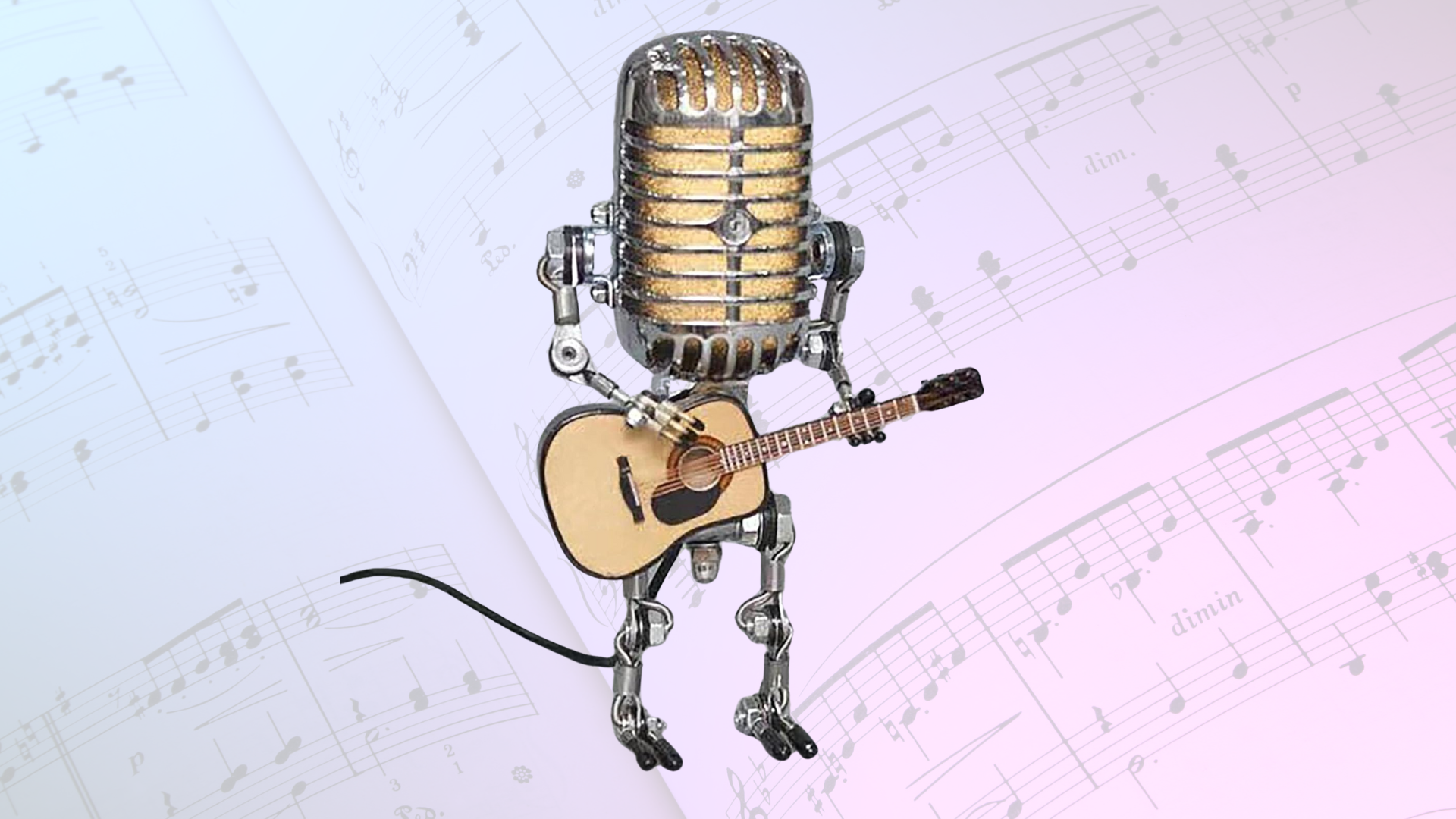 Microphone Guitar Lamp