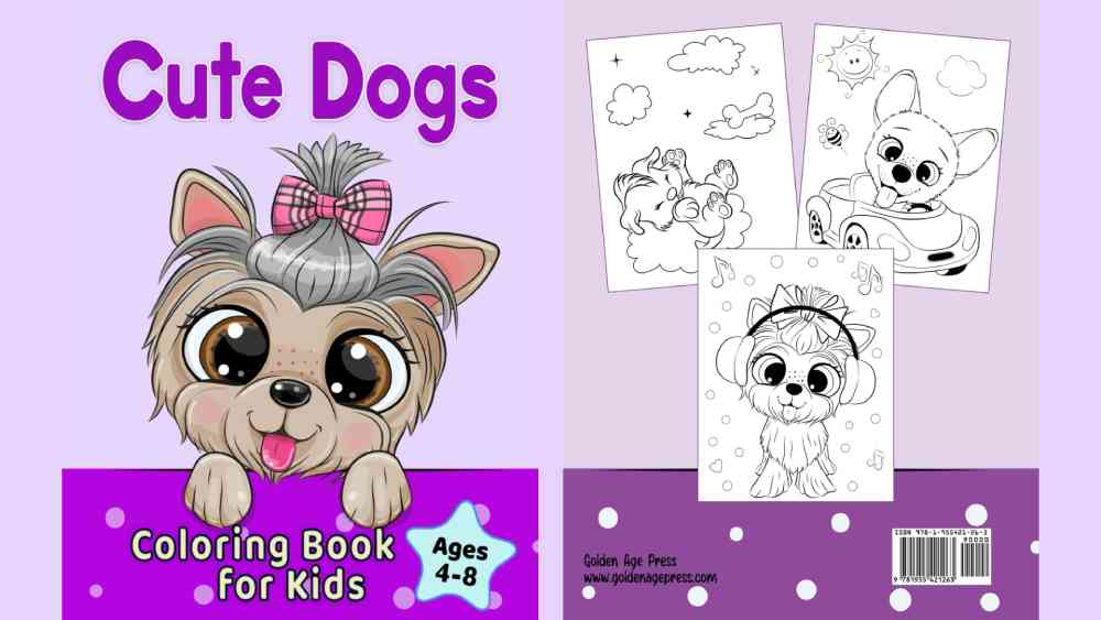 Cute dogs Coloring book