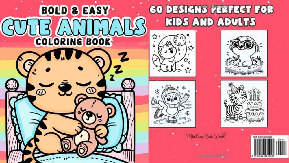 Cute animals coloring book