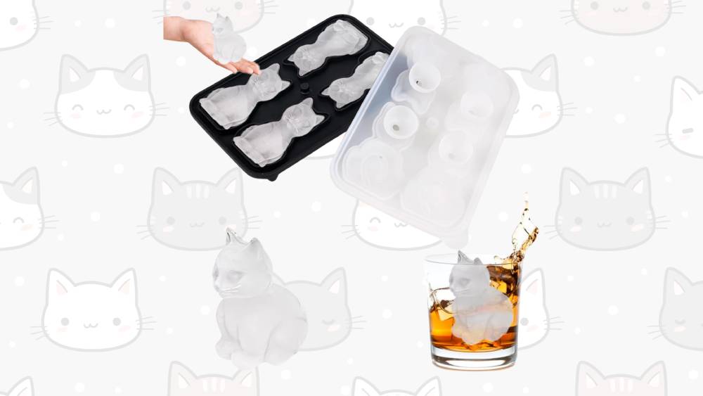 Cat-shaped ice cube tray