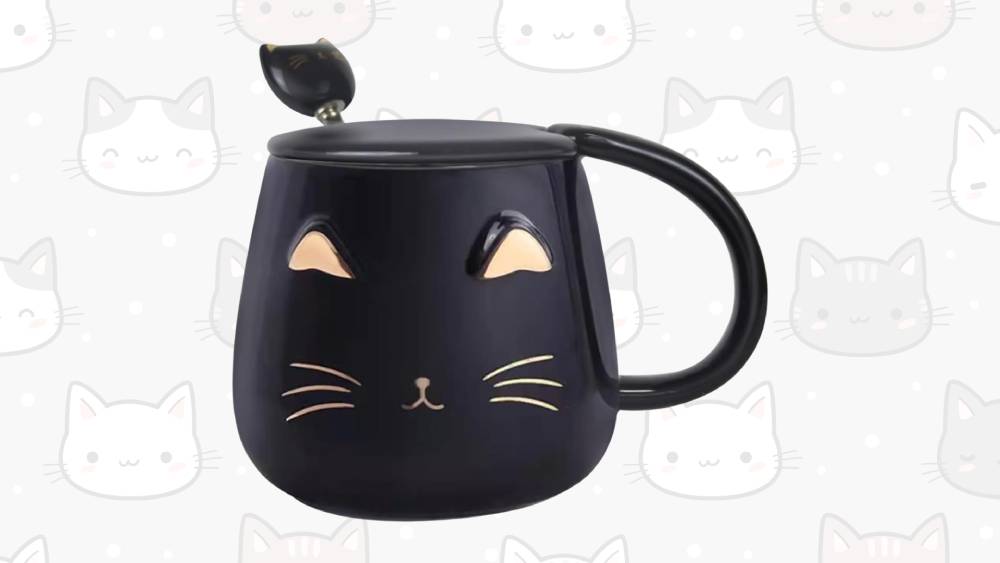 Cute ceramic cat mug