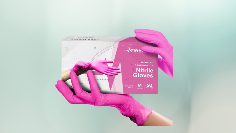 Hot Pink Nitrile Disposable Gloves