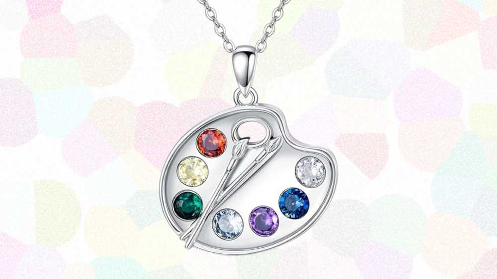 Palette and Brush Necklace