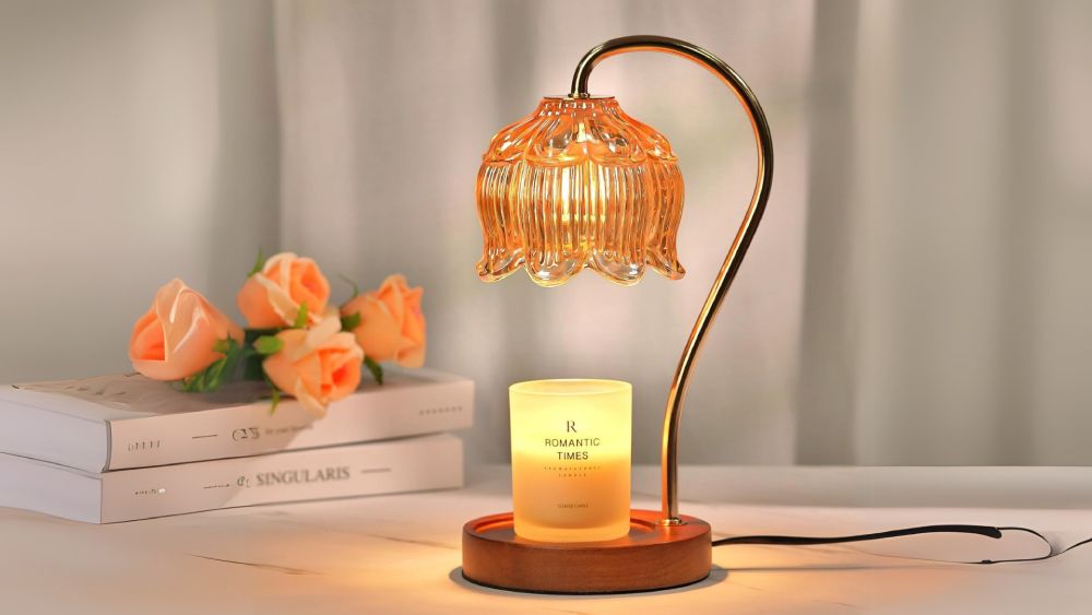 Dimmable Flower Candle Warmer Lamp