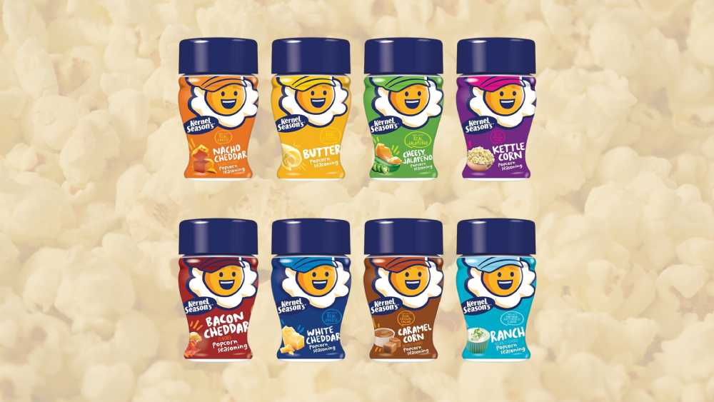 Flavored seasoning for popcorn snacks