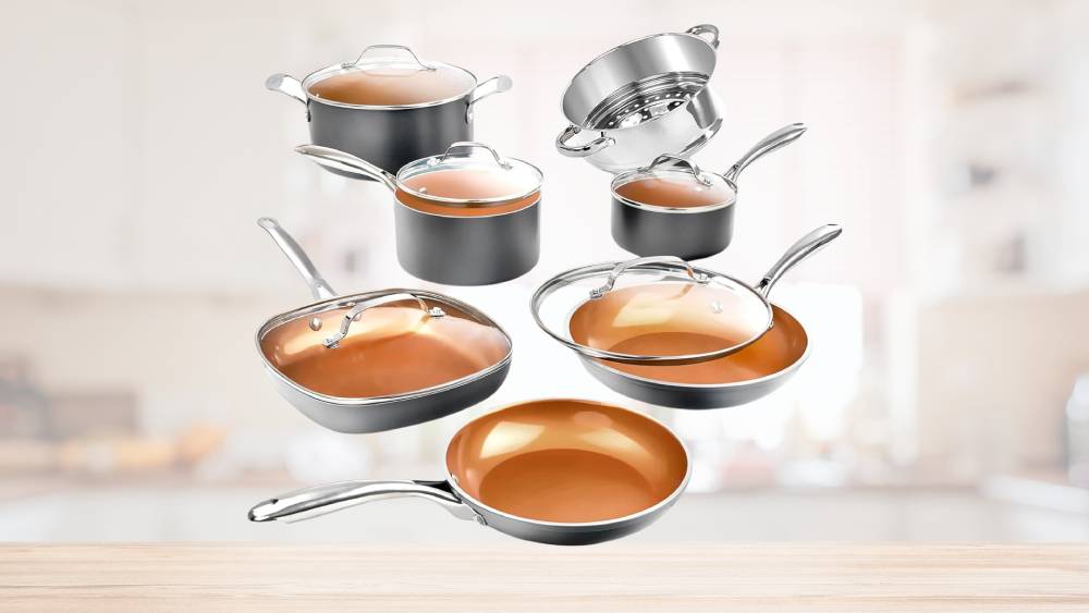 12-Piece Ceramic Pots and Pans Set