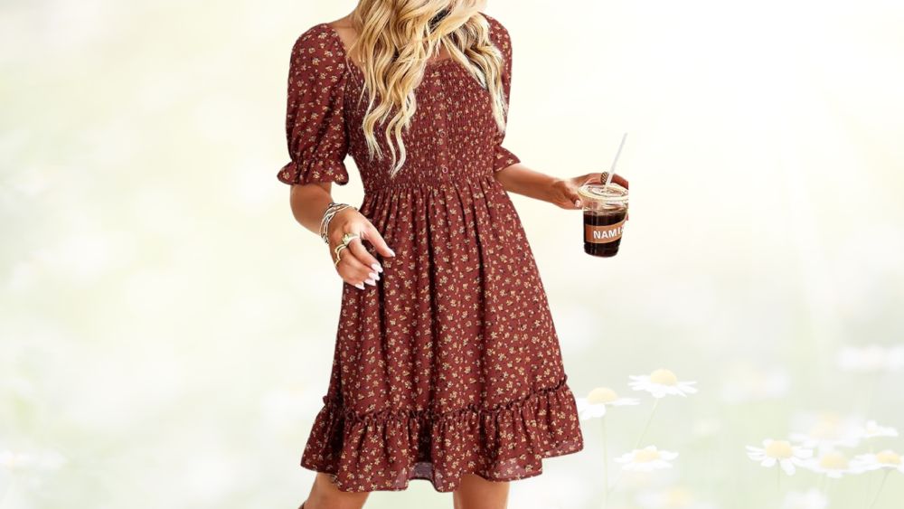 Smocked Boho Floral Sundress