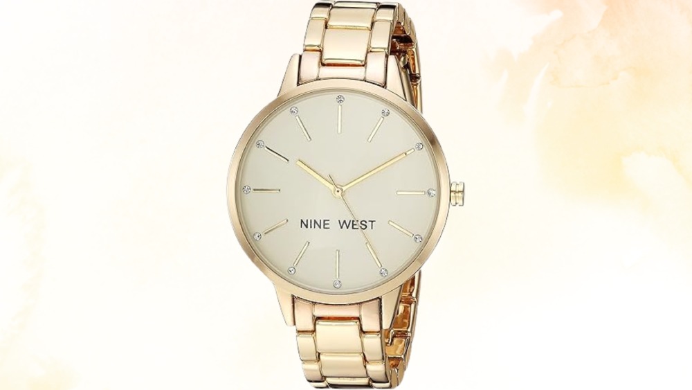 Nine West Women's Floral Dial Bracelet Watch