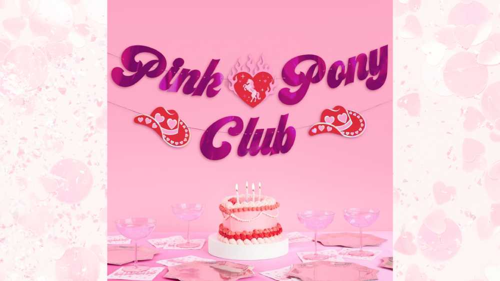 Pink Pony Club Foil Banner