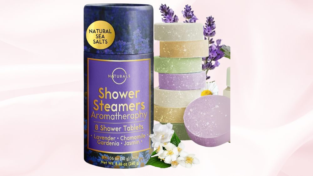 Aromatic shower steamers for relaxation