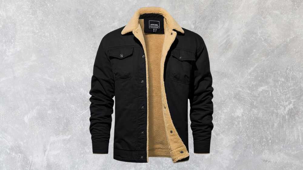 Sherpa fleece-lined cargo coat