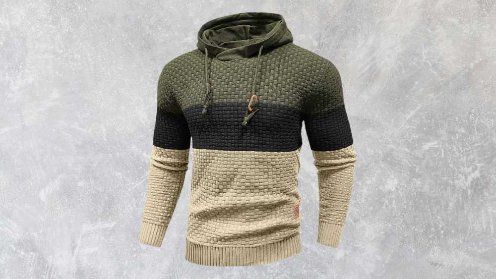 Stylish men's hooded sweatshirt