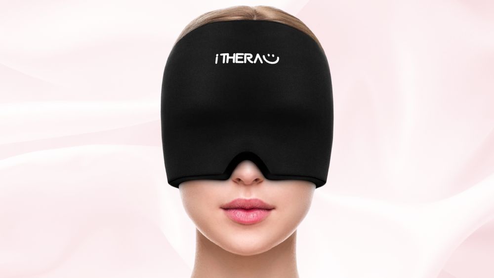 Cooling migraine relief ice headwrap